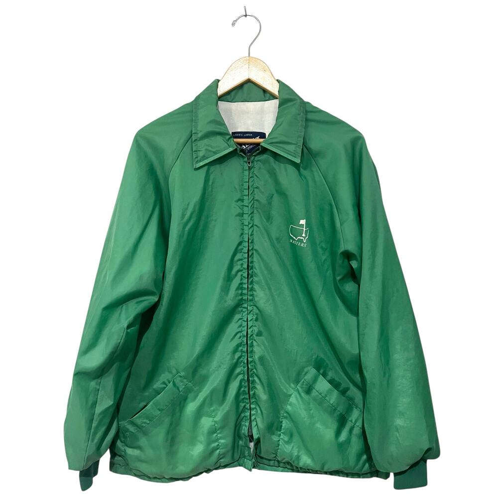 Vintage Masters Golf Windbreaker Jacket Womens Sz L Duckster Sportswear Full Zip